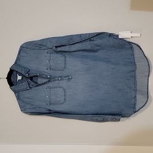 NWT-CASLON- XS- BLUE- CHAMBRAY-Top